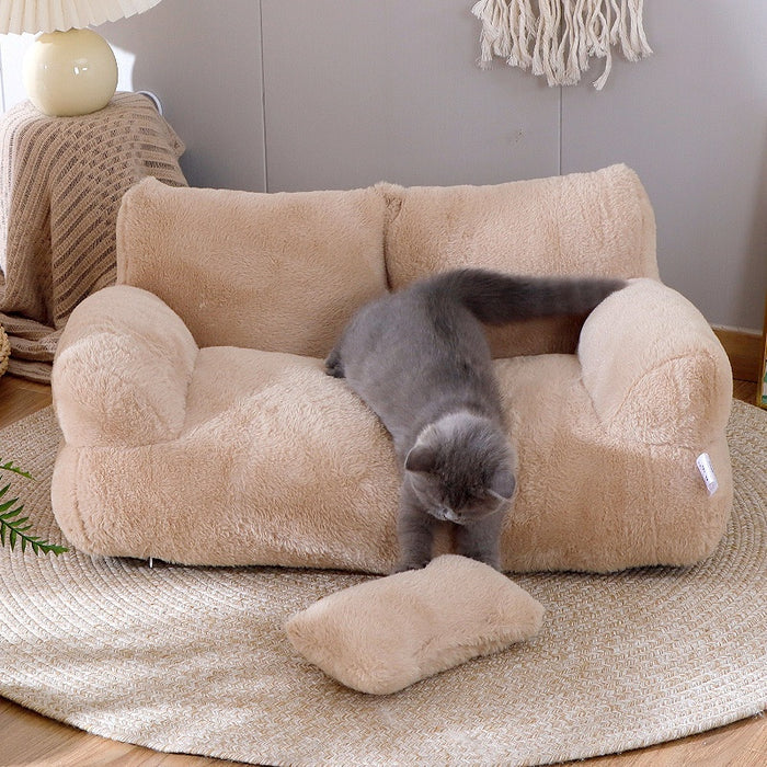 Luxury Cat & Small Dog Bed Sofa Winter Warm