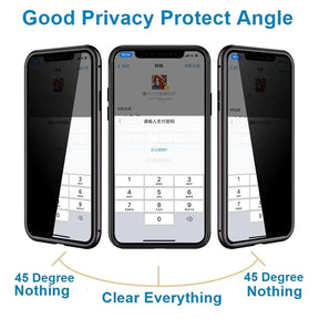 PRIVACY METAL CASE FOR IPHONES WITH PROTECTIVE COVER